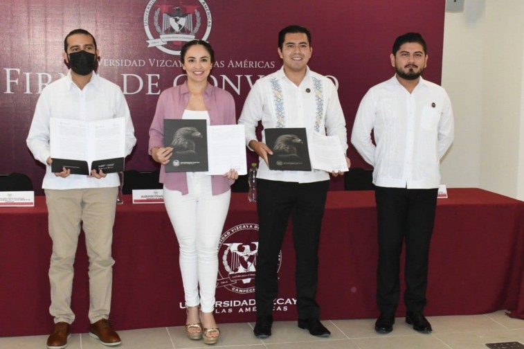 Alcaldía de Campeche firma convenio con la Universidad Vizcaya de Las Américas Campus Campeche