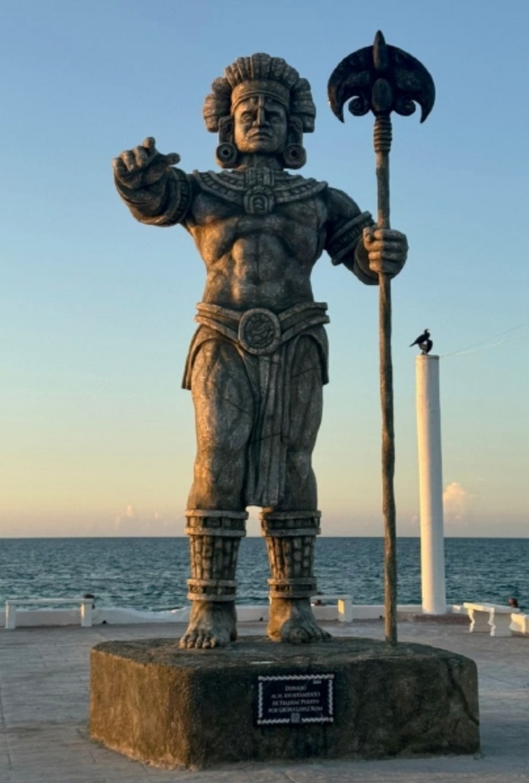 ESCULTURA DEL DIOS CHAAC EN TELCHAC PUERTO: NUEVO ATRACTIVO TURÍSTICO