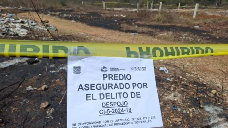 MILITARES ASEGURAN 14 HECTÁREAS EN POMUCH POR INVASIÓN DE TERRENOS FEDERALES